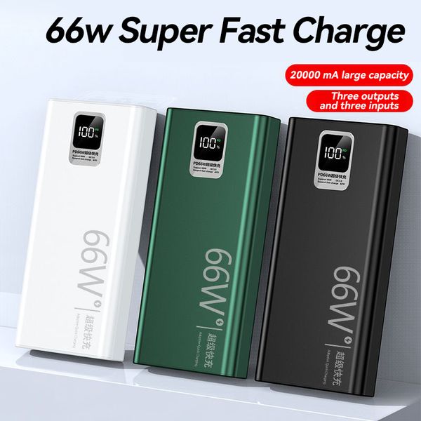 66W Powerbank 30000MAH USB Output Super Fast Lading Powerbank External Battery Pack für iPhone Huawei Xiaomi Samsung Powerbank