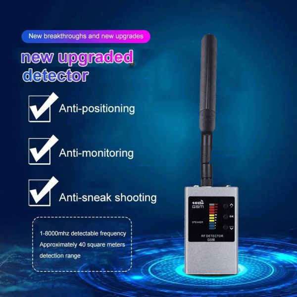 Sistemas Multifunction Antispy Detector Câmera GSM Audio Bug Finder IR Lente GPS Rastreador de sinal Scanner RF Wireless Signal Detect Dispositivo