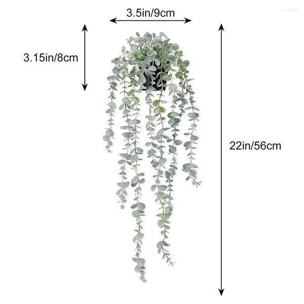 Fiori decorativi artificiale pendenza appesa a vite foglie di edera in plastica in vaso ghirlanda falsa fiore di fiore di fiore per arredamento per matrimoni da giardino domestico