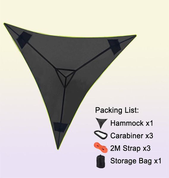 Hammocks Hammock portátil Triângulo multifuncional tapete aéreo para tenda de árvore de acampamento ao ar livre Multi pessoa do sono J2303023798227