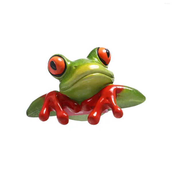 Figurine decorative Funny Resin Frogs Creative 3D Animal Frogine Figurine Figurine per un regalo di decorazione della scrivania del computer