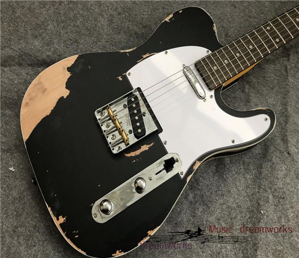 Nuovo stile Electric Guitar Alder Wood GuitarColor Relic Relic fatti a mano può accettare la personalizzazione7240313