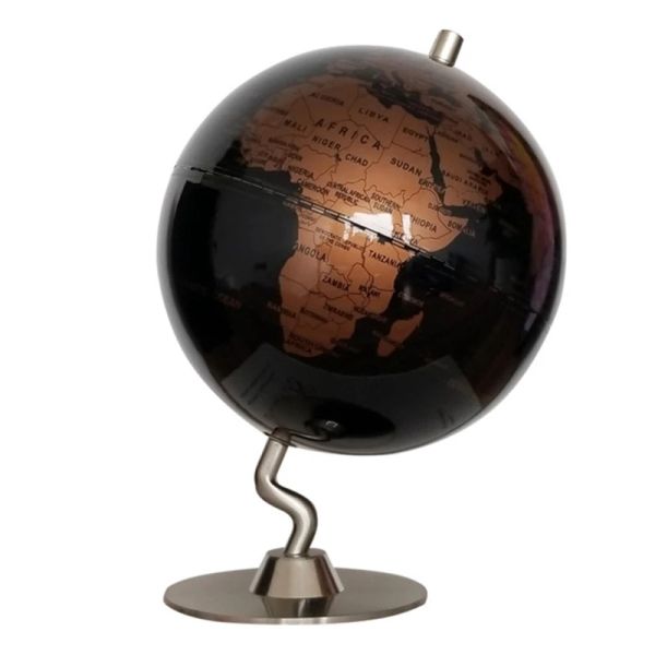 Paper World Globe 14cm decoração de terra ornamentos vintage do mundo metal mundo