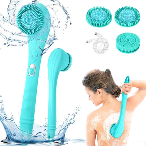 Caspa per doccia elettrica Massager Set per la pulizia del corpo intero Scrubber di pulizia 3 Teste di pulizia a 2 velocità Benpa da bagno MASSAGGIO ESFOLIATOR