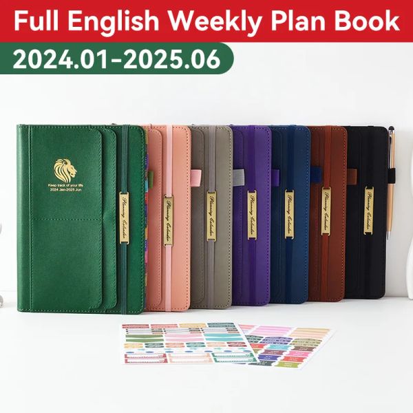 Planner Agenda gennaio 2024 giugno 2025 Planner Pianificazione quotidiana Pianificazione settimanale Piano mensile Notebook TODO Blocco