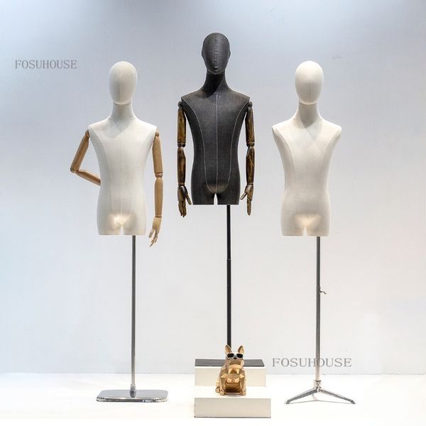 Koreli Erkek Mankenler Props Üst Vücut Erkek Giyim Mağazası Elbise Fotoğraf Pencere Modeli Ekran Stand Ayarlanabilir Raf R