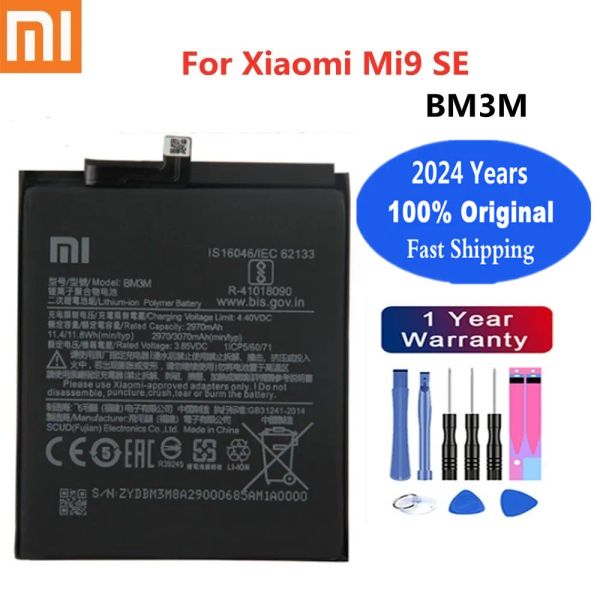 2024 года Xiao Mi Оригинальная батарея BM3M для Xiaomi Mi 9 Se Mi9 SE 3070MAH подлинная телефонная батарея в складе Fast Shipping