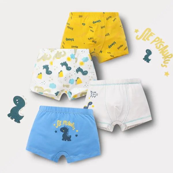 Shorts da 4 pezzi/lotto per bambini Mutandine di cotone ragazzi ragazze baby cartoni animati gravi mutande morbide per 413 anni adolescenti studentesche studentesche cortometraggi