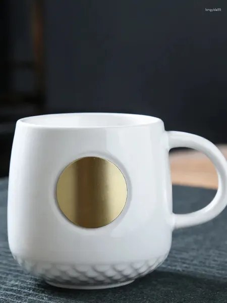 Becher Bronze Tasse Keramik Set Mark Kaffeewasser Gold Griff Handelektropliertes Geschenkbox