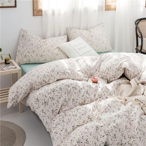 Постельные принадлежности пастырские маленькие цветочные постельное белье наборы хлопковые мягкие удобные постели для гостевой комнаты Взрослые американские двойные одеяло