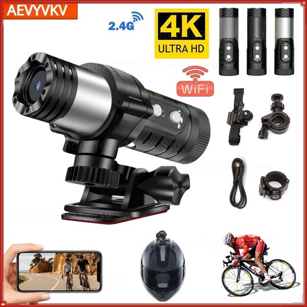 Telecamere 4k Full HD WiFi Portable Camera portatile e anti -sket Sports Cameras Bicycle Casco per casco per casco Campione Camperino