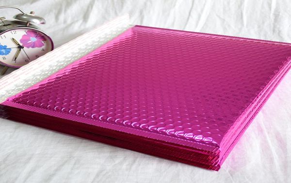 Navio rosa vermelha aluminizada com zíper da bolha envelope de envelope espessamento expressa grande bolsa de embalagem poli envelopes7760436