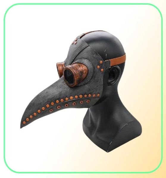 Lustige mittelalterliche Steampunk Pest Doctor Doctor Bird Maske Latex Punk Cosplay Masken Schnabel für Erwachsene Halloween Event Props306m4324052