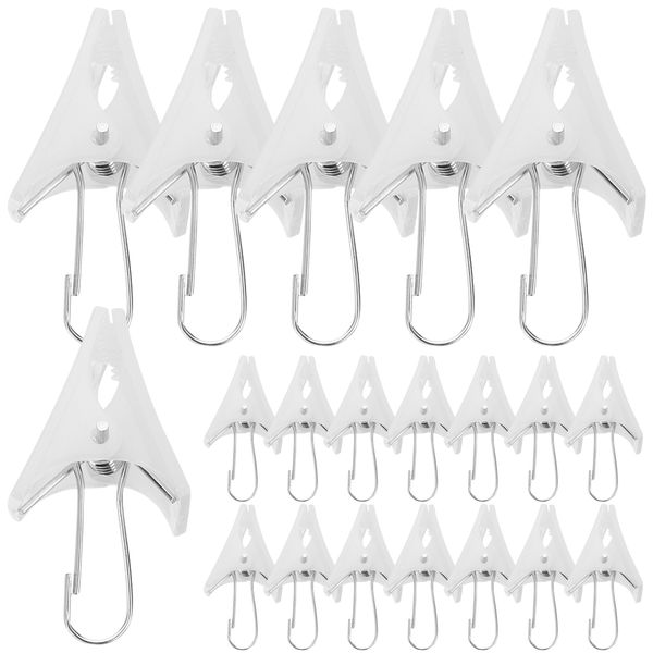 20 PCs Drapery ganchos CLIP DE CORTUNDA DE CORTA DE PLÁSCO