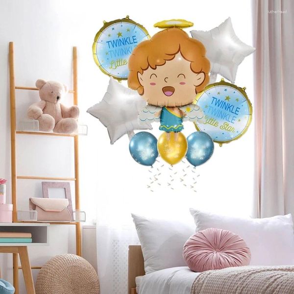 Estatuetas decorativas balão de filme de alumínio para chá de bebê para aniversário de casamento ou festa de noivado