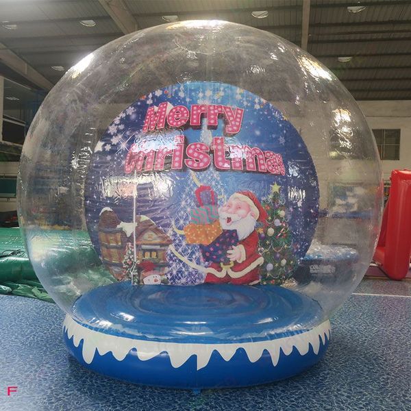 Atividades ao ar livre 2024 New Xmas decoração Bola de neve 4m DIA Tamanho humano Snow Globe Photo Booth Cenário Personalizado de Christmas Yard Clear Bubble Dome