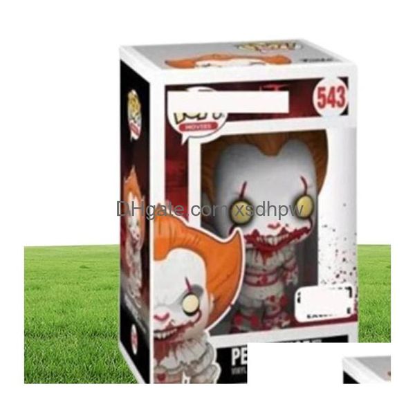 Figuras de brinquedos de ação POP CLOWN VOLTE PARA O MODELO DE ESQUERDOS SO MANDO DO DECORAÇÃO DO DECORAÇÃO PENNYWHEENTE VERSÃO 5438905235 DROP ENSCRIÇÃO Toys DH51D