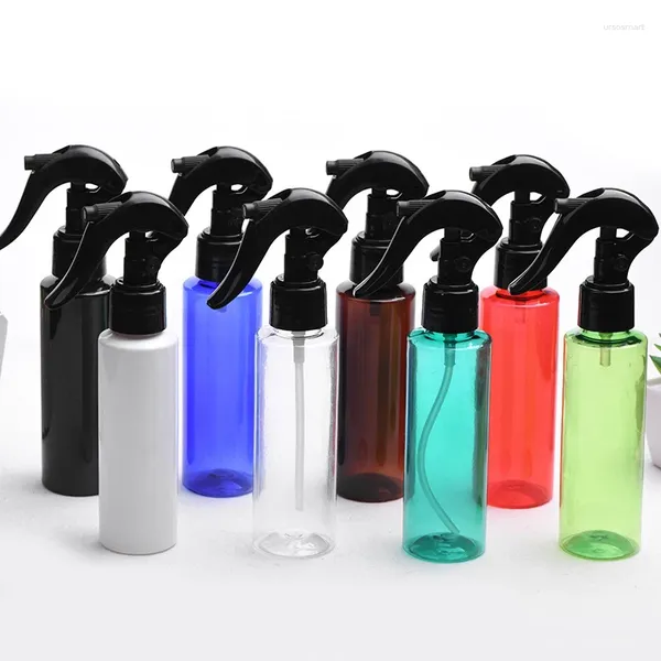 Speicherflaschen 40pcs 120 ml leere weiße schwarze braune Plastikflasche mit Nebel Trigger Spray Atomizer Wassersprühpumpe Kosmetische Kosmetikverpackung