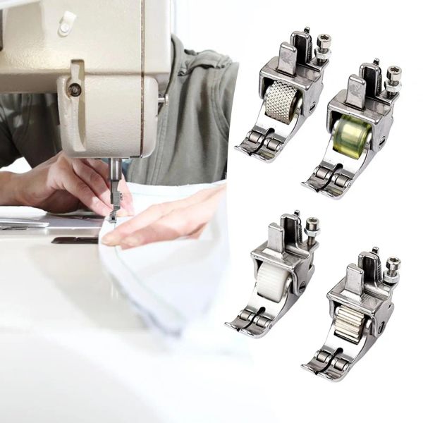 Máquina de costura de cama plana Pé de costura, costurando peças de peças de aço prensas para tecido grosso, máquina de costura