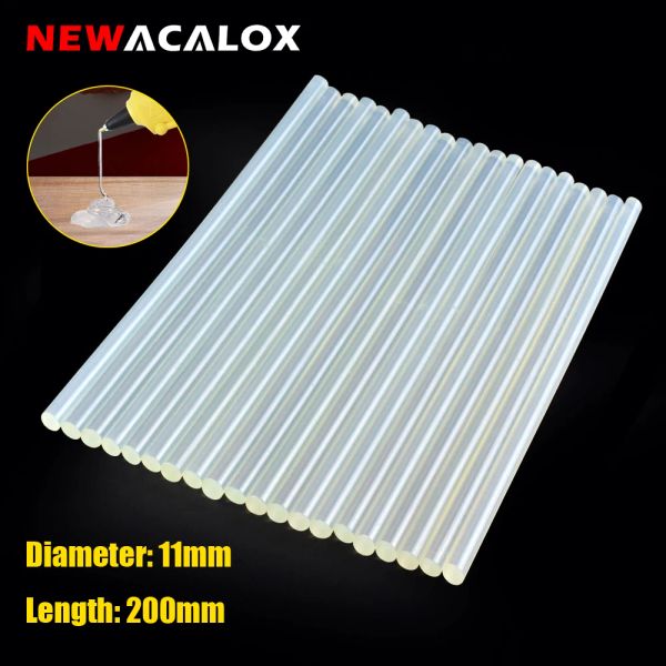 Gun Newacalox 20pcs/lote 11mmx200mm White Hot Melt Glue Sticks para Acessórios para Reparo de Reparo de Liga de Liga de Ferramentas Diy Ferramentas de Gunas de Gunas de Gunas de Gunos de Gunos de Gunos de Gunos Diy de 11 mm