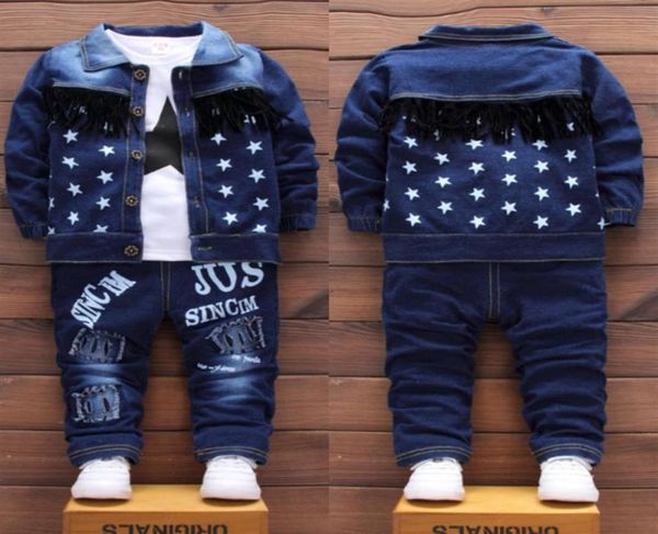 Kinder Baby Jungen Kleidung Fashion Denim Jacke Top Hosen 3pcsets Säuglinge Kinder Casual Clothing Winter Kleinkind Tracksuits LJ20083155248162