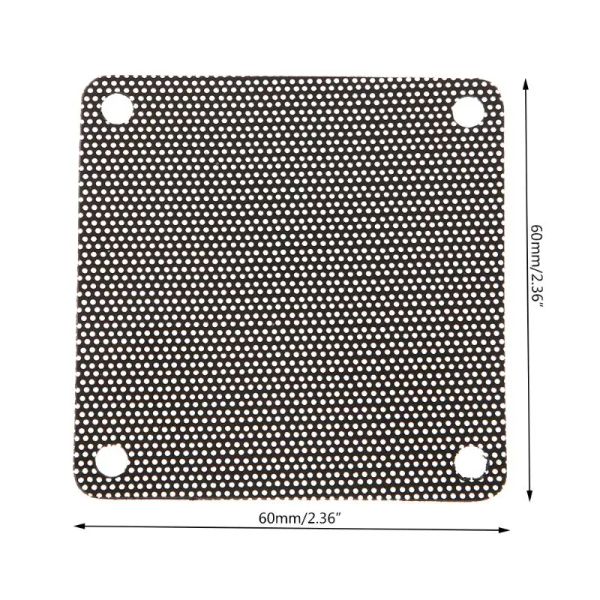 5pcs PVC -Lüfterstaubfilter PC Staubfehlerhülle Cutters Codable Computer Mesh Deckel 40 mm 50 mm 60 mm 70 mm 80 mm 90 mm 120 mm 140 mm Mesh Schwarz