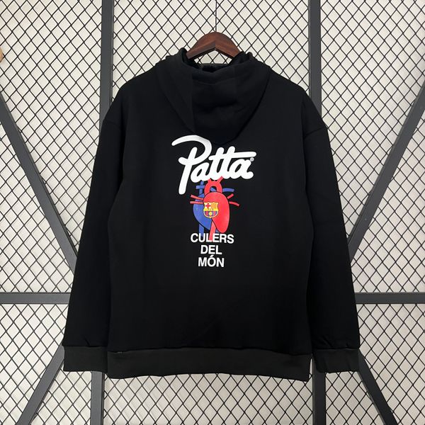 24-25 Barcelona Soccer Hoodies Patta Co Branded Styles Jerseys Herren Jersey Man Fußballjacke 2024 2025 Pullover Fan Version