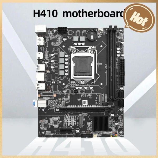 Placas -mãe LGA1200 Placa -mãe de computador USB3.0 SATA3.0 H410 PRINCIPAL DA PRINCIPAL DO DDR4*2 MEMÓRIA M.2 NVME 64GB MAX PCLE16X PARA CORREI