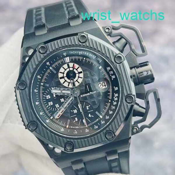 AP запястья Watch Chronograph Royal Oak Offshore Series 26165 Limited Edition Black Ceramic Titanium Material Редкий и хороший предмет