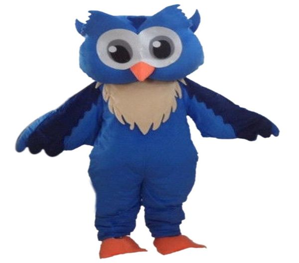 Novo novo estilo profissional Big Blue Owl Mascot Cartoon fantasia Fancy Adult Tamanho 9899972