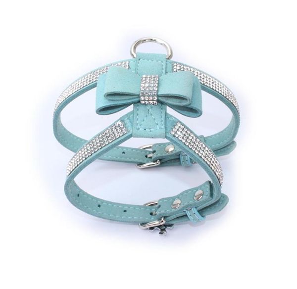 Imbracatura per cani da pet per cani vestiacele che brillano diamanti regolabili fiocco rotola per gatto per gatto per gatto per gatti per i piccoli cani medie Prodotto 7995814