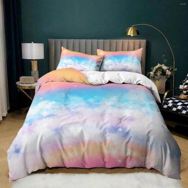 Set di biancheria da letto bellissime nuvole blu colorate setquilt cover con piumino piumino di lusso per bambini piumino