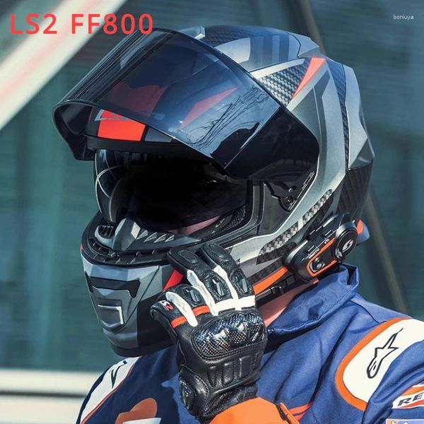 Capacetes de motocicleta Original LS2 FF800 Storm Full Face Face Kaciga Casco Moto Capacte com sistema sem nevoeiro