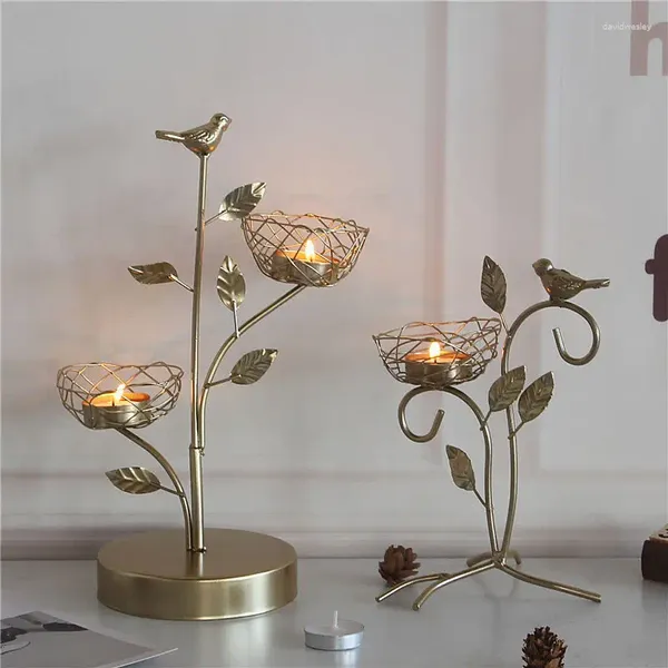 Candele Candele Nordic Gold Bird Bird Incenso Candtrestick DECORAZIONI TOTTO TOTTO