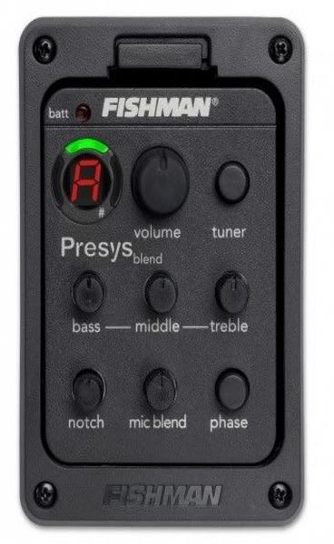 Fishman Presys Blend 301 Dual Mode Guitar Preamp Tuner EQ Piezo Pickup Equalizer System con microfono in Mic Beat Board in stock2683445