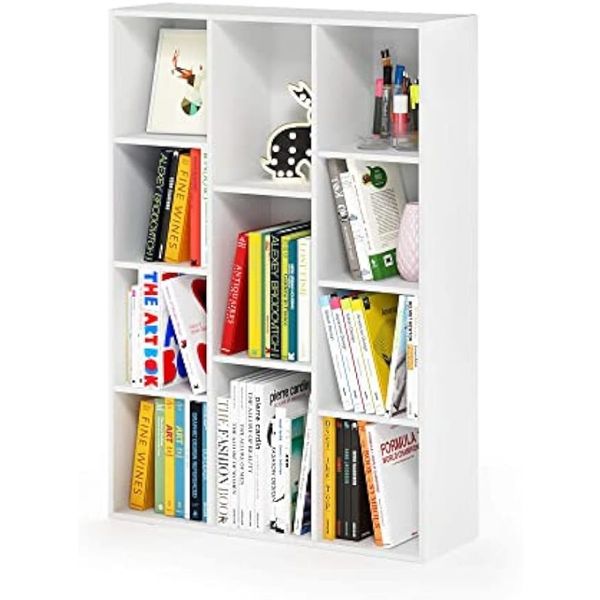 Книжный шкаф / Книжный шкаф / хранение Furinno Luder, 11-куб, хранение белых книг