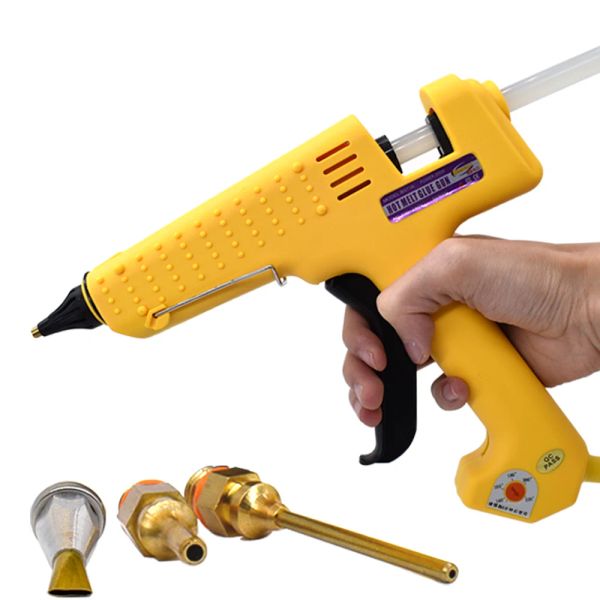 Gun Professional 250W Hot Melt Glue Gun Ajuste Temperatura Ajuste Alta potência Silicone Gun Conjunto usando bico de cobre de 11 mm de cola de 2,0 mm