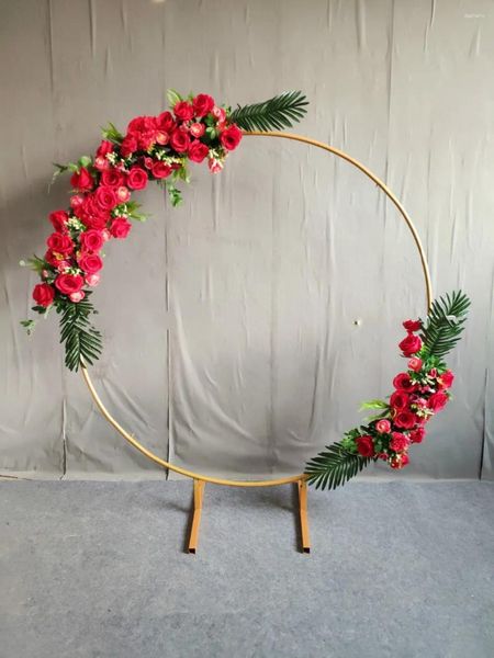 Decorazione per feste da 60 cm Arco di nozze in metallo rotondo da fondo rotondo floreale floreale decorazioni da palcoscenico per celebrazioni