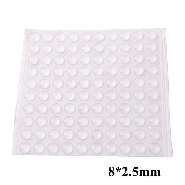 100pcs 8*2,5 mm Schutz Silikon Gummi Füße Pads Möbelschrank Laptop Silikon Gummi -Stoßdämpfer Anti -Schlupf