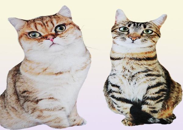 Travesseiro de gato de gato de 50 cm de pelúcia de gato recheado 3D Prind Pillow Pillow Home Decoration Presente para o carro Pessoas 2203048029368