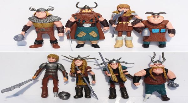 8pcsset Wie trainiert Sie Ihren Drachen Gobber Tuffnut Ruffnut Astrid Stoick VIELE HICCUP ACTION Figure Toys Dolls Kinder Geschenke Y2004212974035