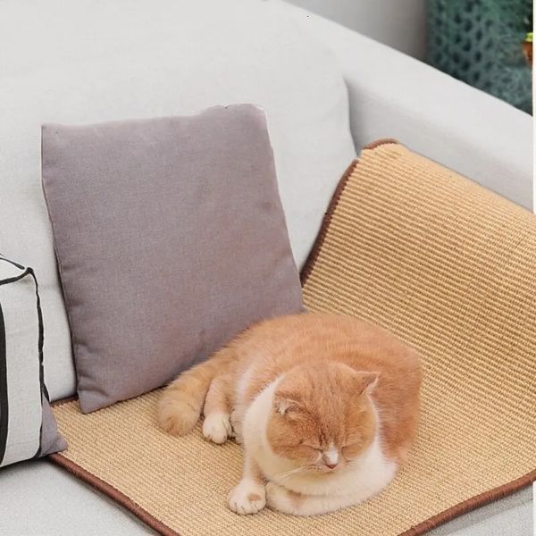 Gato scratch sisal tapet prote proteger sofá móveis de gato tapete gato scratch scratch resistente a desgaste de animais de estimação Supplies Cat Scratch Board 240407