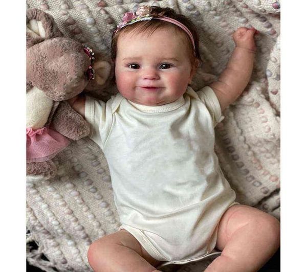 50cm Tam Vücut Silikon Maddie Bebe Reborn Bebekler Handdenetailed Görünür Damarlarla Yaşamlı 3D Cilt Tonu Su Geçirmez Oyuncaklar A4158726