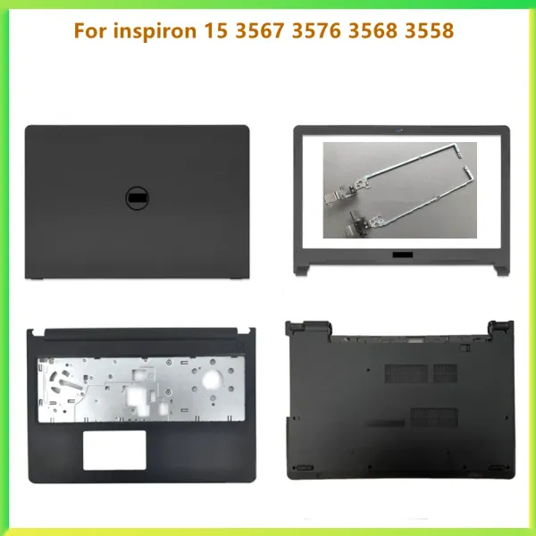 Rahmen neuer Laptop -LCD -Rückenrahmen Vorderrahmen Palmrest Oberer Obertasche Unterdecke Hülle für Dell Inspiron 15 3567 3565 3576 3568 3558