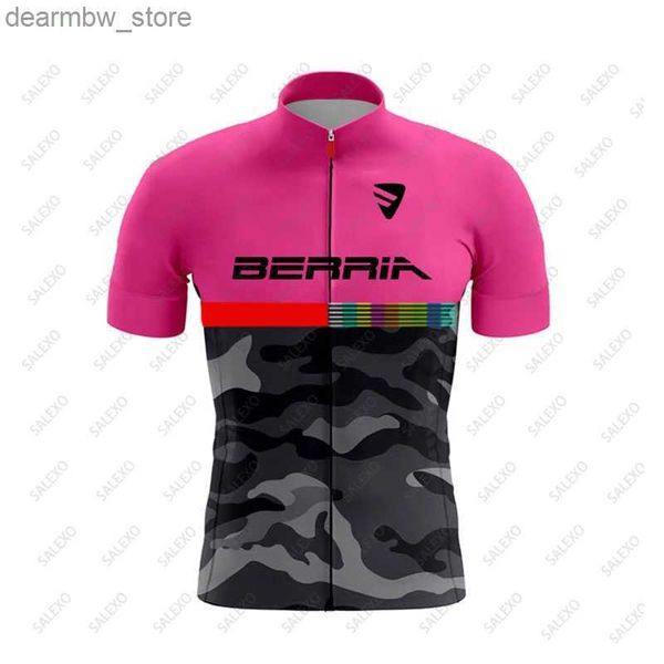 Jersey de ciclismo conjunto 2024 Berria Roupas de ciclismo Men New Burring Seve Seve Cycling Jersey Summer Bike Jersey Riding Bike Mtb Clothing L48