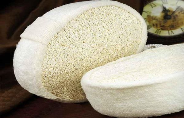 В целом 1 шт мягкий свежий натуральный лафу Luffa Sponge Spa Spa Spa Scrubber Отшелушиватель для купания массаж Brash Pad Beige2678328