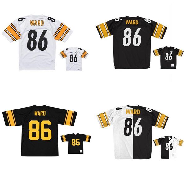 Сшитые футбольные майки 86 Hines Ward 2005 Mesh Legacy Legacy в отставке ретро-классика Jersey Men Women Youth S-6xl