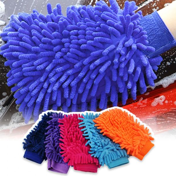 Microfiber Chenille luvas de lavagem de carro Luvas de limpeza