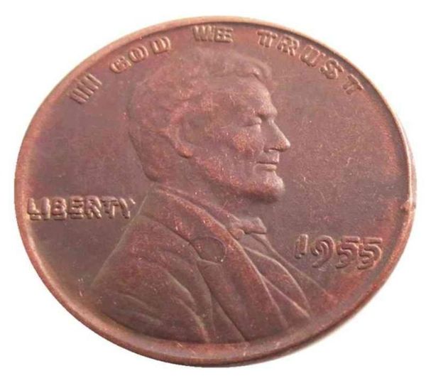 Us One Cent 1955 Çift Kalıp Bakır Coper Paraları Metal Zanaat Ölümleri Üretim Fabrikası 5951735