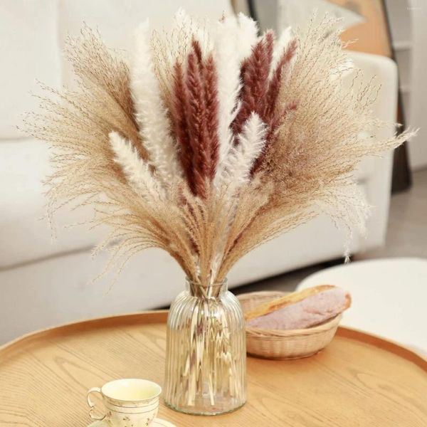 Fiori decorativi dono bouquet fai -da -te natura naturale pampas seccata secca per la casa decorazioni per le feste di Natale